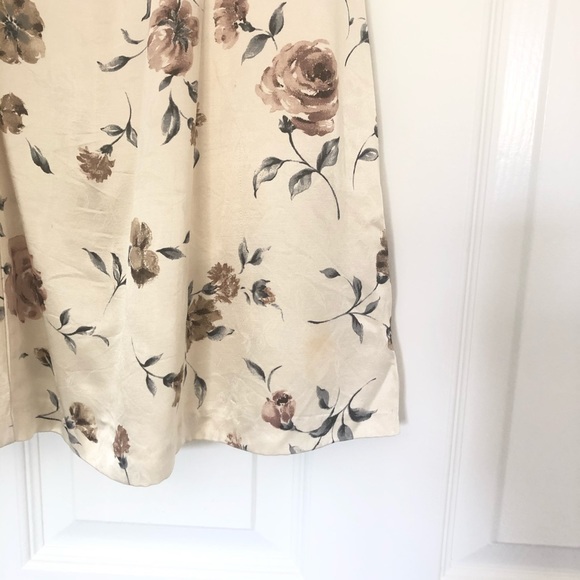 Vintage 90s/y2k Satin Floral Dress - Picture 5 of 5